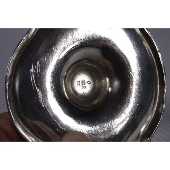 Antique Jugendstil WMF matchbox stand, vintage distressed Oxidized finish - Picture 5 of 6